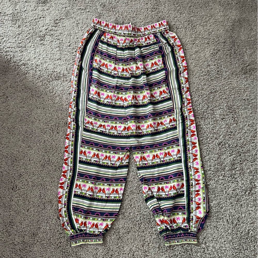 EUC Mara Hoffman Parrot Print Crop Pants Small - Picture 6 of 10